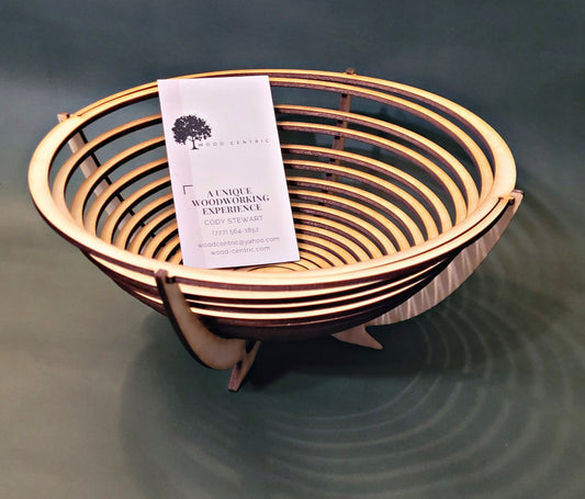Spiral wood bowl